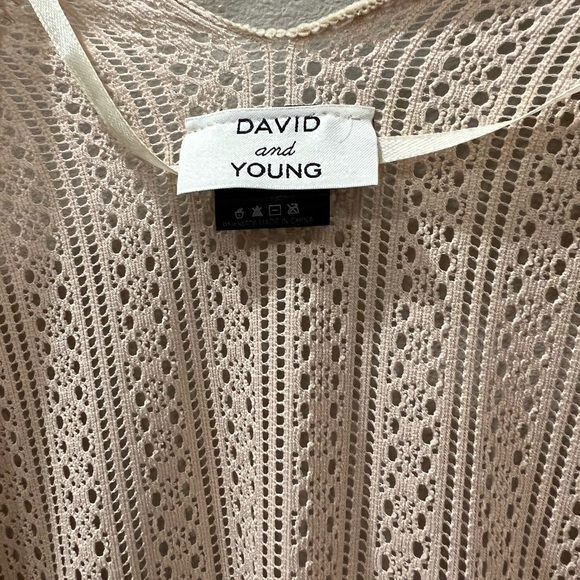 Women’s cardigan. Short butterfly sleeves, blush color. Fringe hem. One size. - Picture 3 of 8